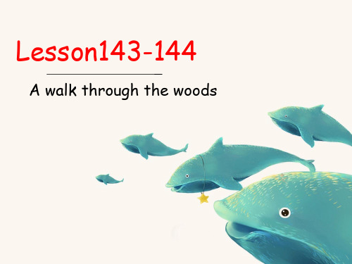 新概念英语第一册Lesson 143-144 A walk through the woods(PP