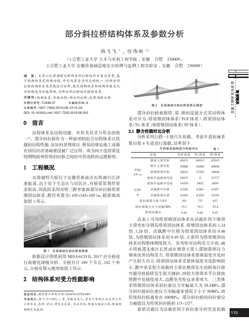 部分斜拉桥结构体系及参数分析