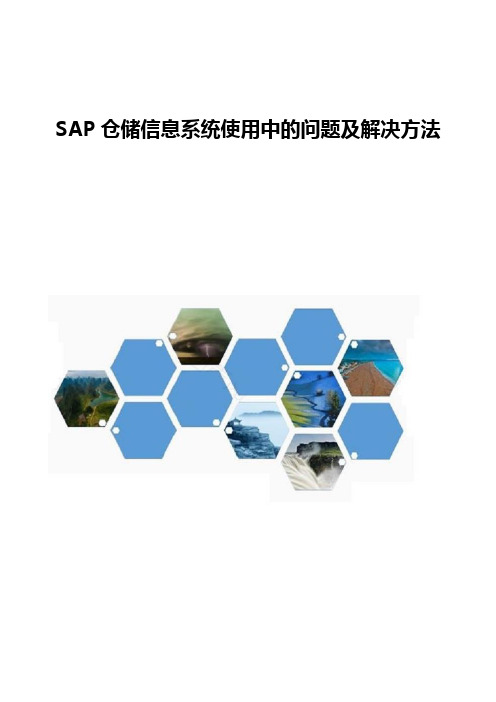 SAP仓储信息系统使用中的问题及解决方法