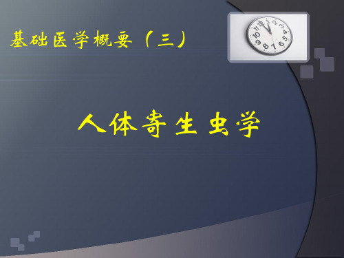 人体寄生虫学总论 PPT课件