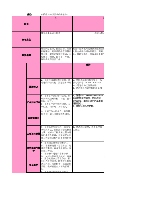 网络维护人员专业技能模型和知识点-核心网-CS