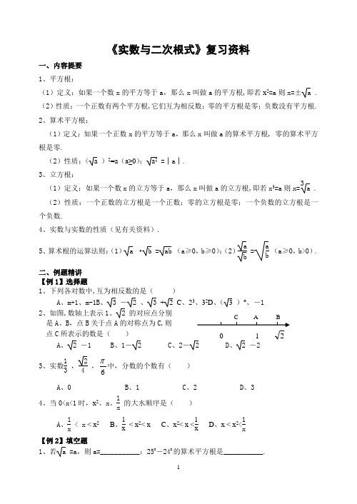 《实数与二次根式》复习资料