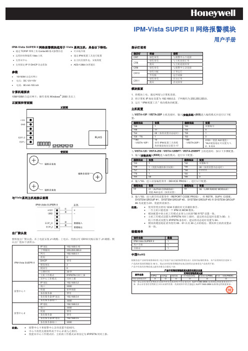 IPM-VISTA SUPER II用户操作手册