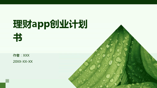 理财app创业计划书