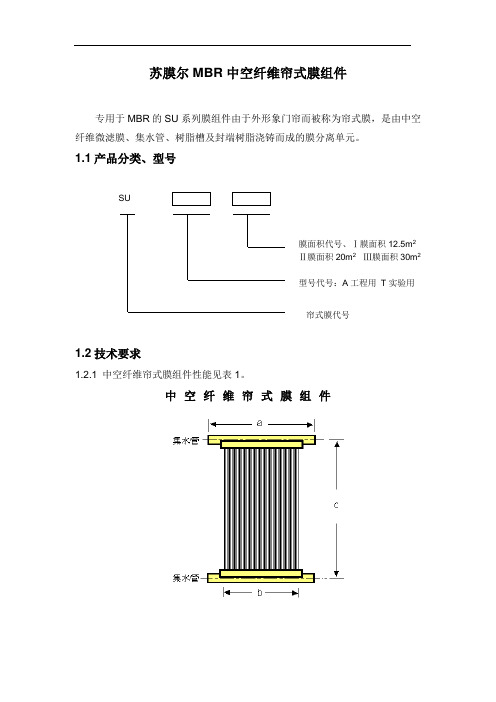 苏膜尔MBR中空纤维帘式膜组件