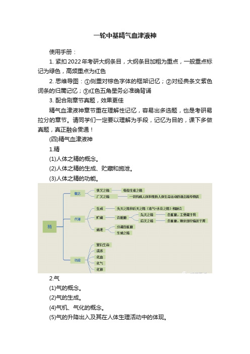 一轮中基精气血津液神