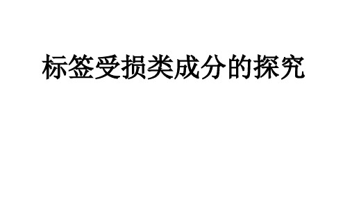 初中化学标签受损类成分的探究题 (共13张PPT)