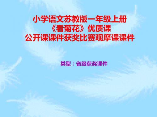 小学语文苏教版一年级上册《看菊花》优质课公开课课件获奖课件比赛观摩课课件B014