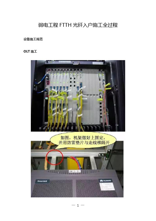 弱电工程FTTH光纤入户施工全过程