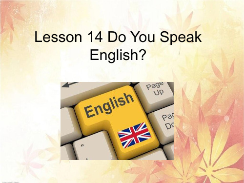 Lesson14DoYouSpeakEnglish(你会讲英语吗？)解读