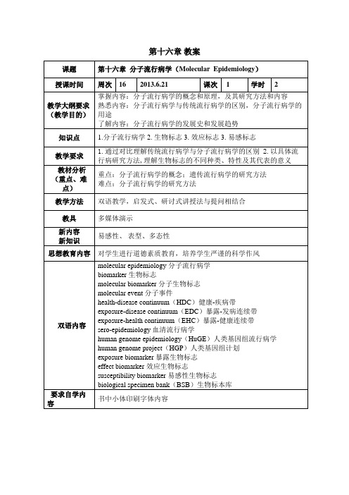 英语医学教案模板