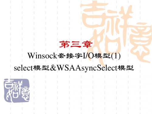 ch3 Winsock套接字IO模型(1)