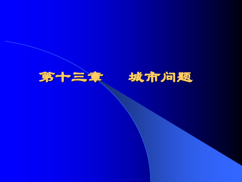 城市问题解析