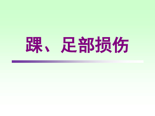 踝、足部损伤(骨伤科学课件)