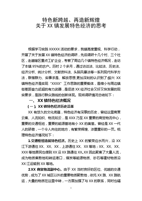 区县、乡镇调研文章