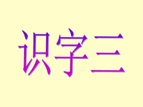 人教版二年级上册语文识字三(36页)