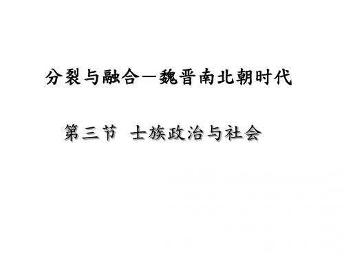 士族政治与社会