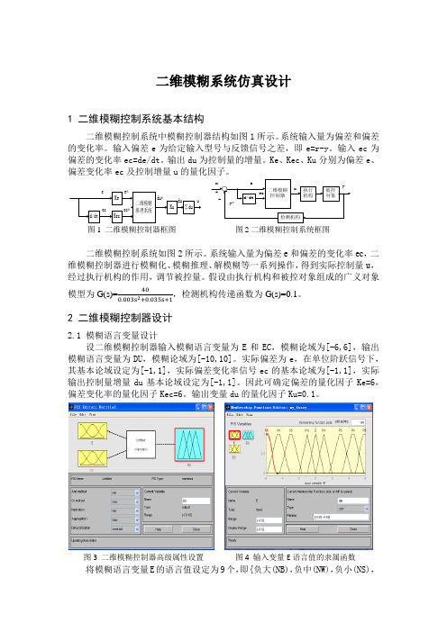 二维模糊控制系统研究