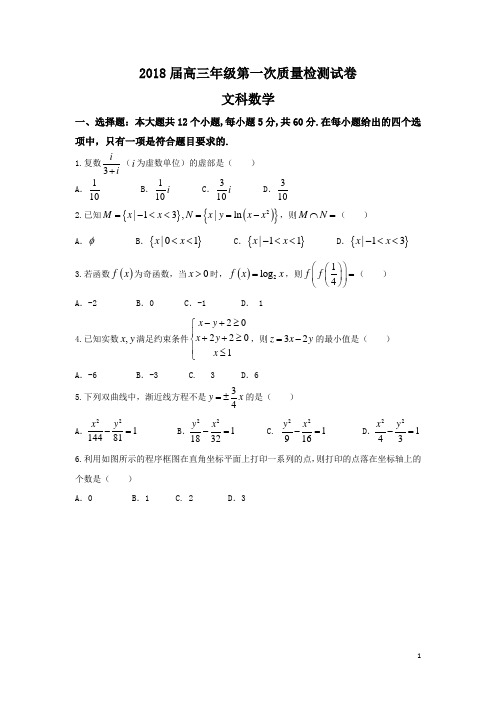 湖南省岳阳市一中2018届高三上学期第一次月考数学文试题Word版含答案