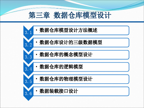 第三章数据仓库模型设计