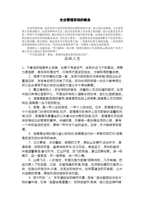 企业管理咨询的概念.doc