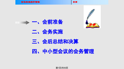 会务的组织和管理PPT课件