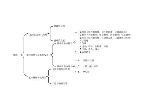 毽球知识结构图