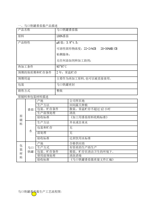 番茄酱工艺流程