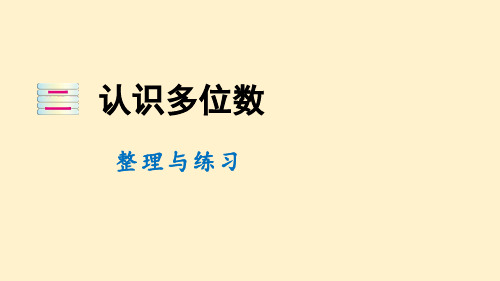 苏教版数学四年级下册 第二单元认识多位数整理与练习(教学课件)