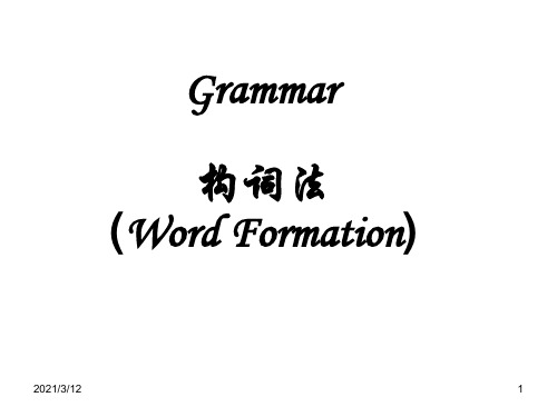 英语主要有三种构词法PPT课件