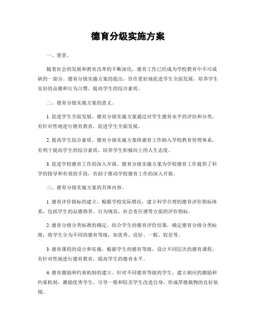 德育分级实施方案