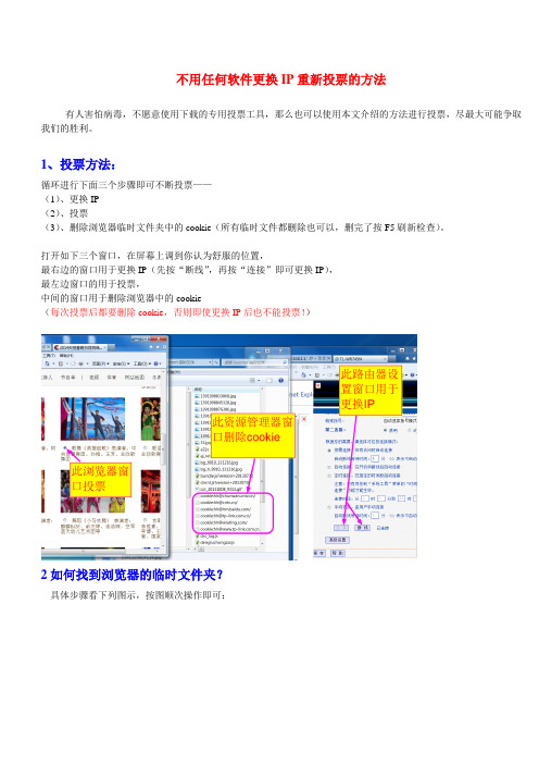 不要任何软件更换IP重新投票的方法