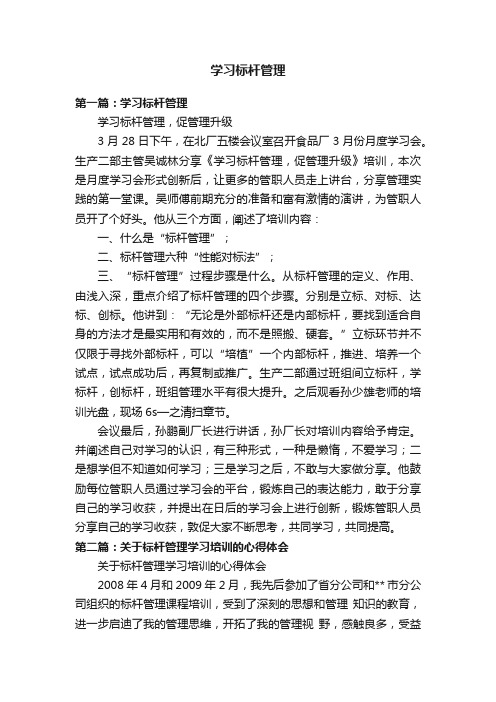 学习标杆管理