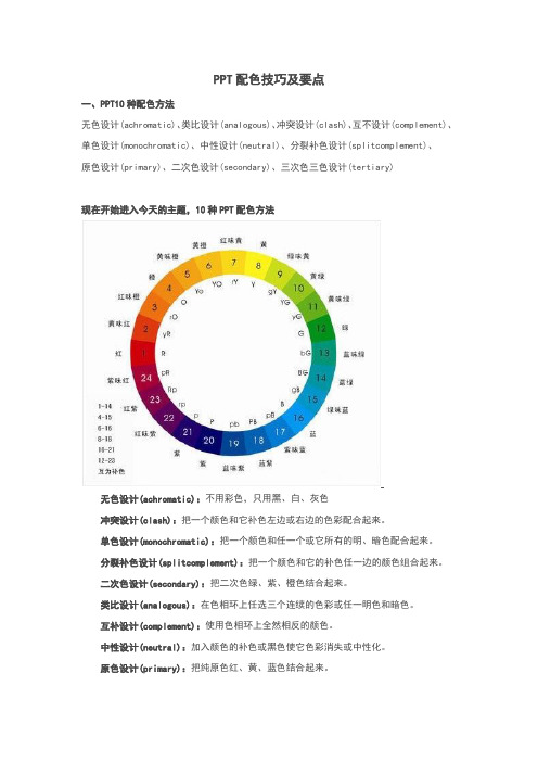 PPT配色技巧及要点