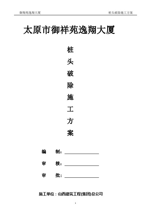 桩头破除施工方案10.10