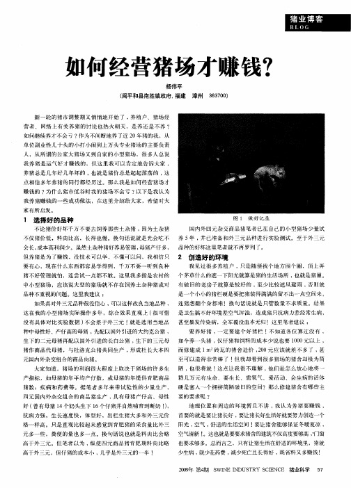 如何经营猪场才赚钱?