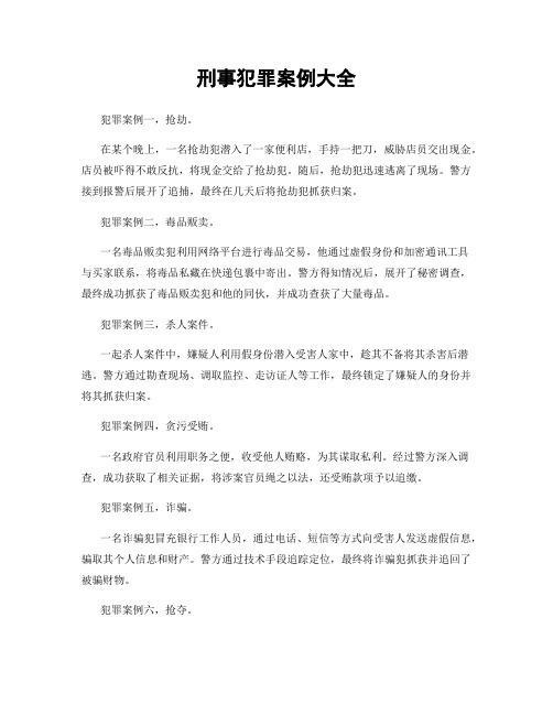 刑事犯罪案例大全