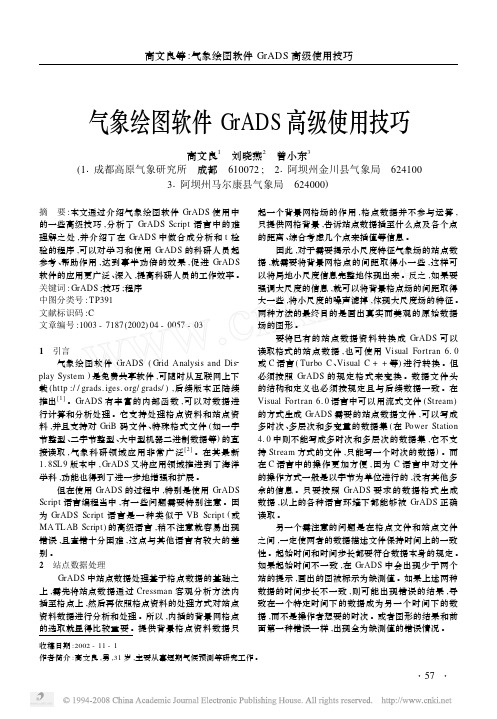 气象绘图软件GrADS高级使用技巧