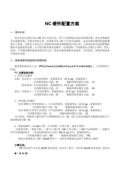 NC硬件配置方案