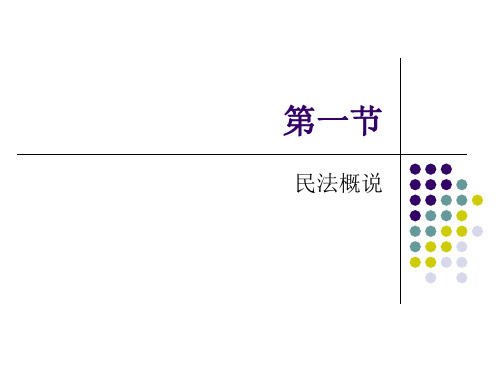 民法总则教程完整版课件全套