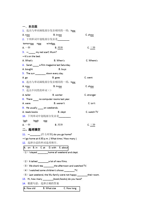 【标准卷】深圳松岗中英文实验学校小升初英语复习题(培优专题)