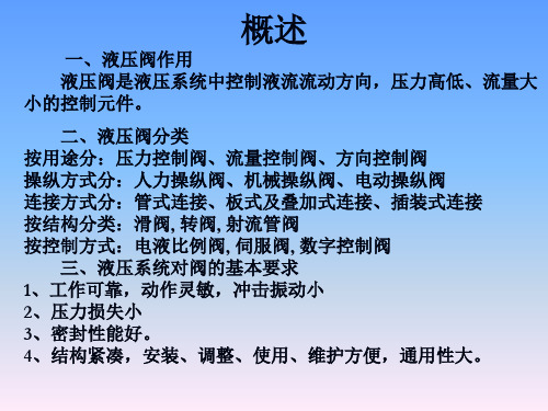 液压与气压传动控制阀学习资料-精