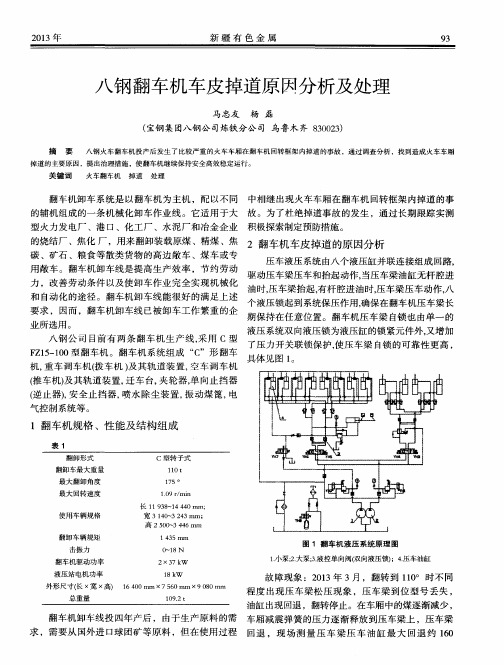 八钢翻车机车皮掉道原因分析及处理