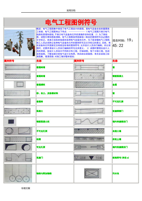 电气工程图例符号大全-范本模板