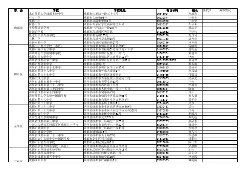 四川中学联系方式