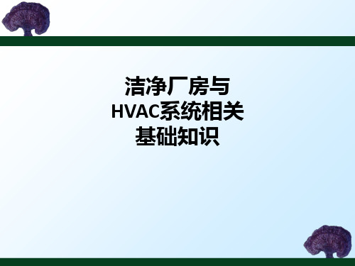 洁净厂房与HVAC系统相关基础知识ppt课件