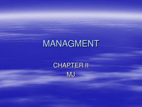 MANAGMENT