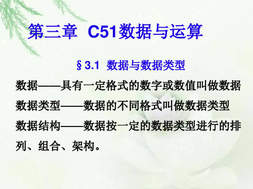 第3章C51数据与运算.