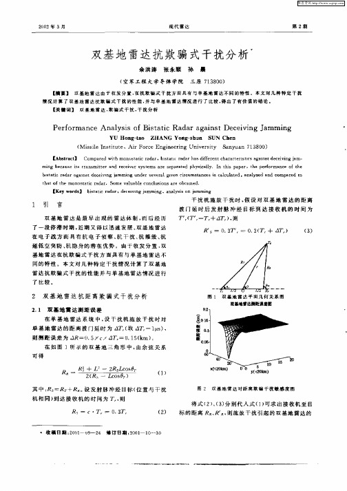 双基地雷达抗欺骗式干扰分析