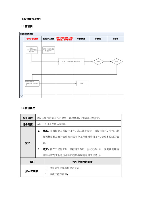 工程预结算作业指引书